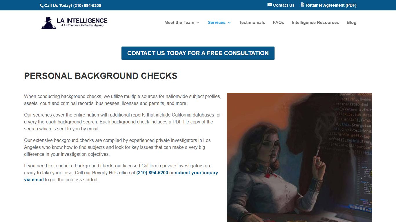 Los Angeles Background Checks | LA Intelligence, Inc.